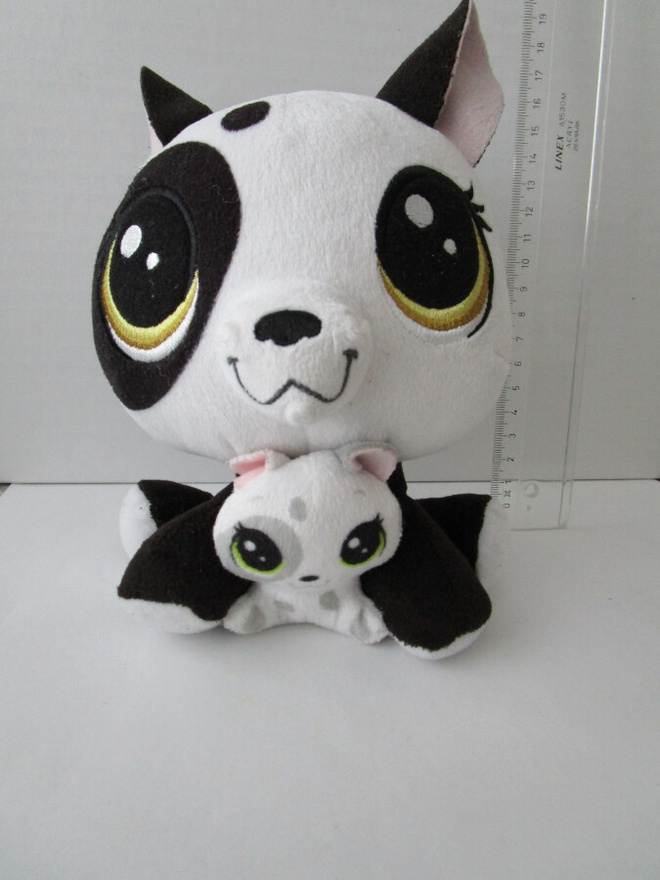 Littlest Pet Shop pehmo, musta-valk. Koira + Pentu
