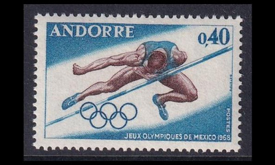 Andorra Fr 210 ** Kesäolympialaiset Mexico City (1968)