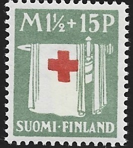 1930 Punainen Risti 1½ mk + 15 p **  LaPe 159