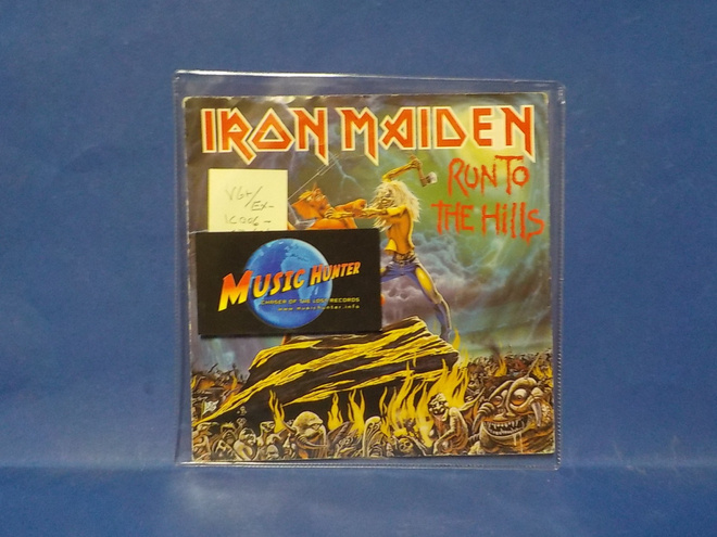 IRON MAIDEN - RUN TO THE HILLS VG+/EX- 7"