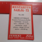 K 6 Jenkki Mestaruus sarja -72 # 89 Heikki Hyysalo KuPS - pikkukuva 2