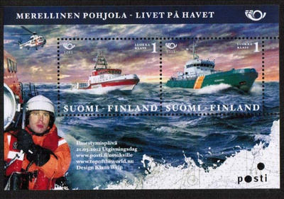 2012 Merellinen Pohjola, postituore pienoisarkki.