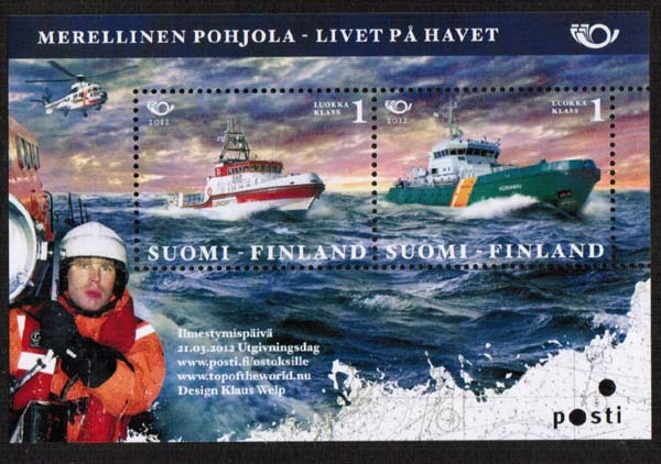 2012 Merellinen Pohjola, postituore pienoisarkki.