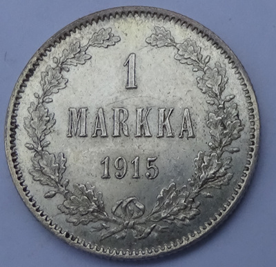 1915 1 markka kl8-9