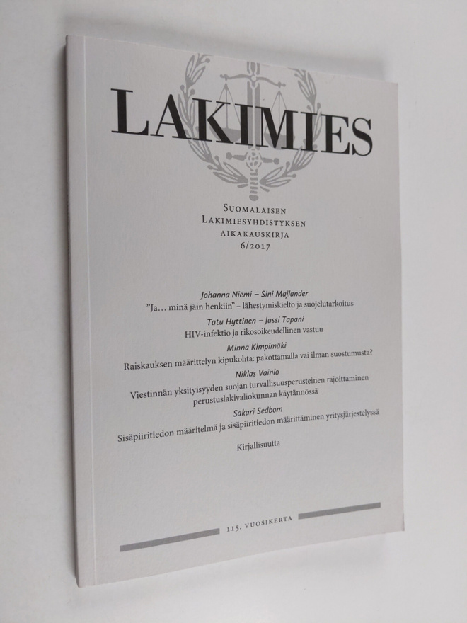Lakimies : Suomalaisen lakimiesyhdistyksen aikakauskirja ...