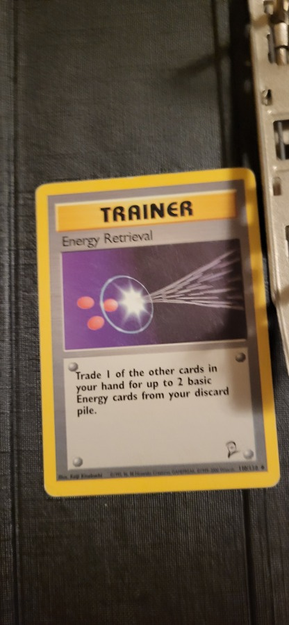 Energy Retrieval #110 Base Set 2 Uncommon Pokemon CCG card