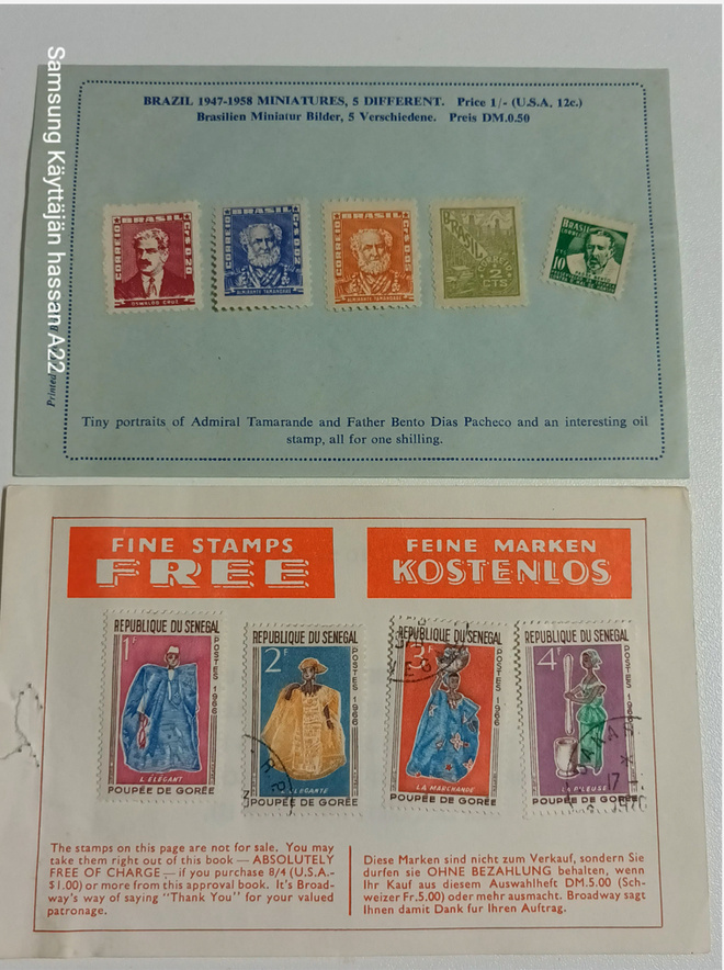 perazil 1947 + sengal 1966  postimerkit