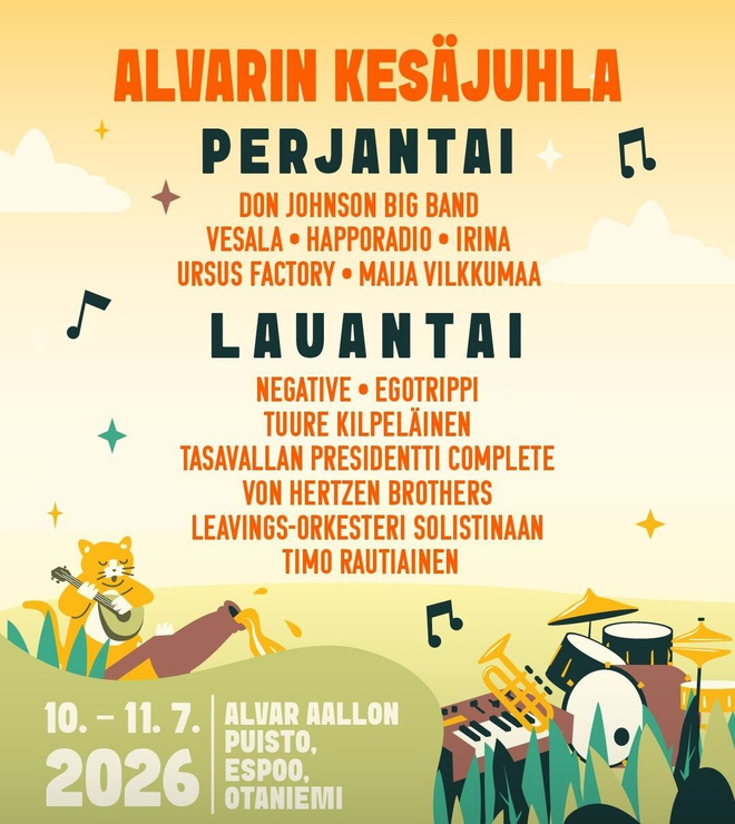 Alvarin Kesäjuhla 2 päivää liput x2