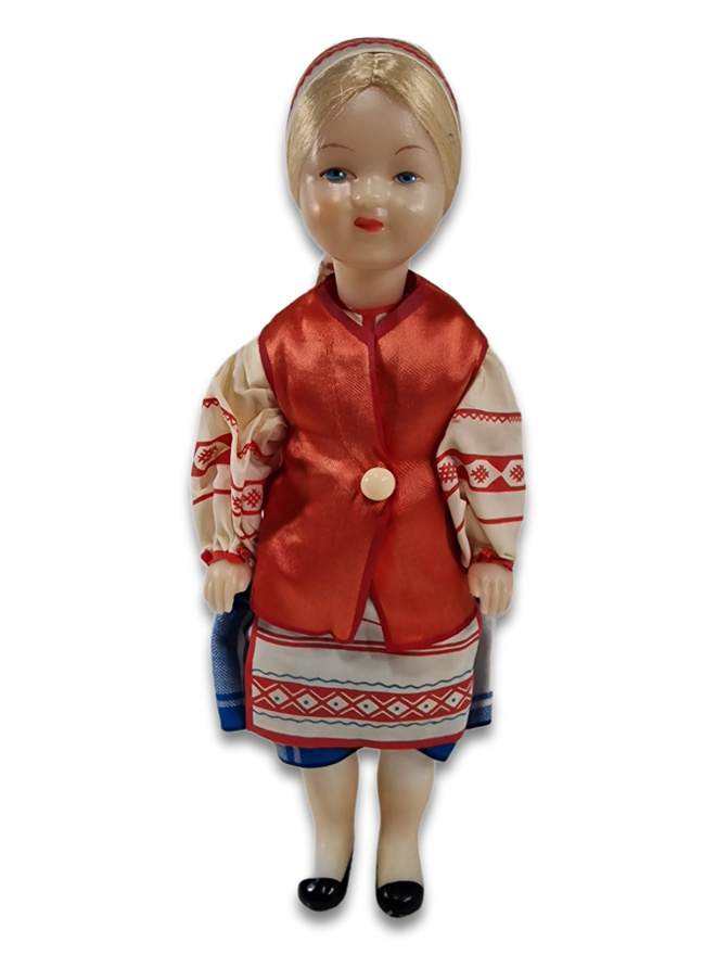 Vanha Venäläinen nukke (korkeus 29 cm)