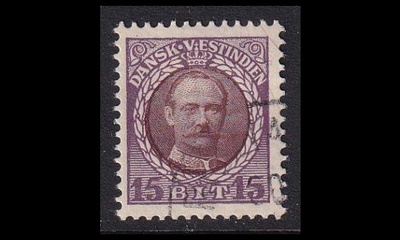 Tanskan Länsi-Intia 43 o Frederik VIII 15 bit (1907)