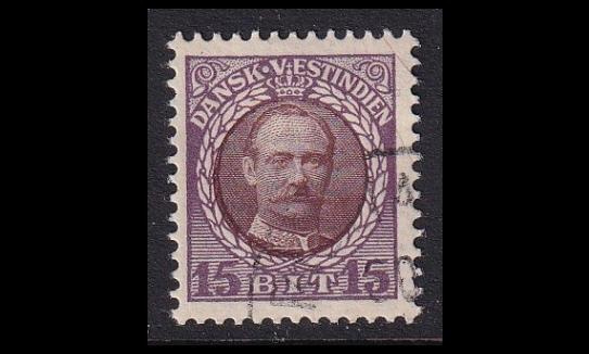 Tanskan Länsi-Intia 43 o Frederik VIII 15 bit (1907)