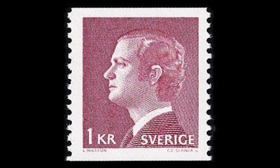 Ruotsi 851x ** Carl XVI 1 Kr x-pap (1974)
