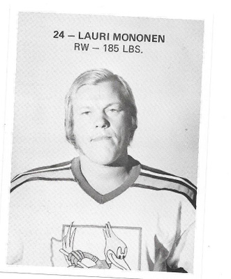 75-76 Phoenix Roadrunners #24 Lauri " Leuka " Moponen Reipas