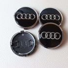 Audi vannekeskiöt – Kromi-Musta – 61mm (4kpl sar - pikkukuva 1