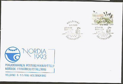 ITÄMERI Nordia 1993 leima kuorella