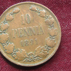 10 penniä 1891 - pikkukuva 1
