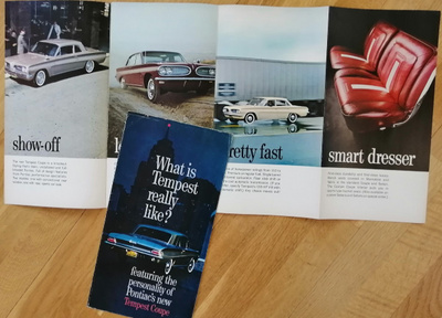 1961 Pontiac Tempest esite - KUIN UUSI - 12 sivua