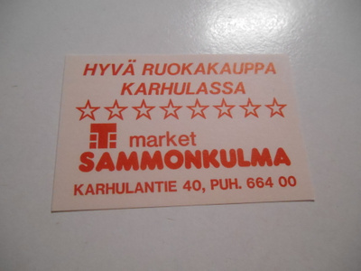TT Etiketti T-market Sammonkulma Karhula