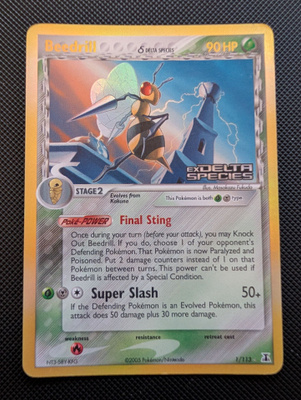 Beedrill reverse holo Pokemon Delta Species