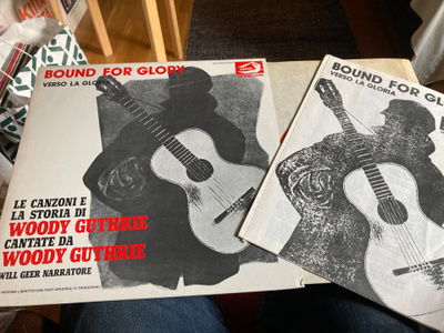 Woody Guthrie Bound for glory ita re 1973 insertti