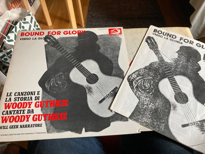 Woody Guthrie Bound for glory ita re 1973 insertti