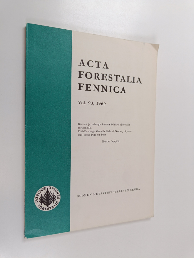Kustaa Seppälä : Acta forestalia Fennica 93, 1969 : Kuuse...