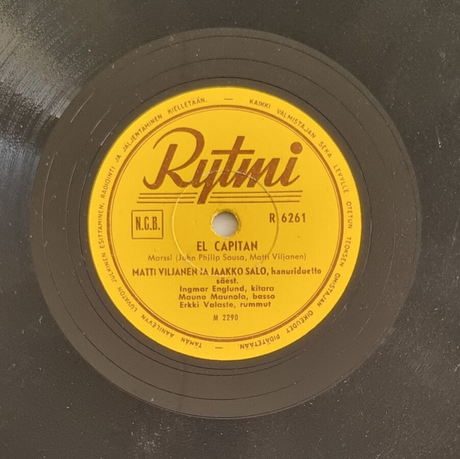Savikiekko 1955 - Matti Viljanen / Jaakko Salo Rytmi R 6261
