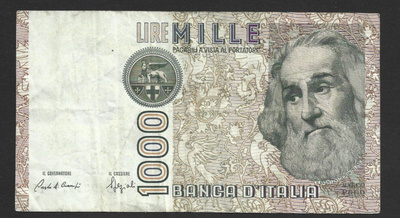 Italia, 1000 liiraa Marco Polo