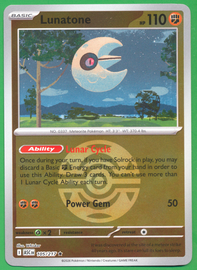 Pokémon Lunatone (xASC 105) Dusk Ball