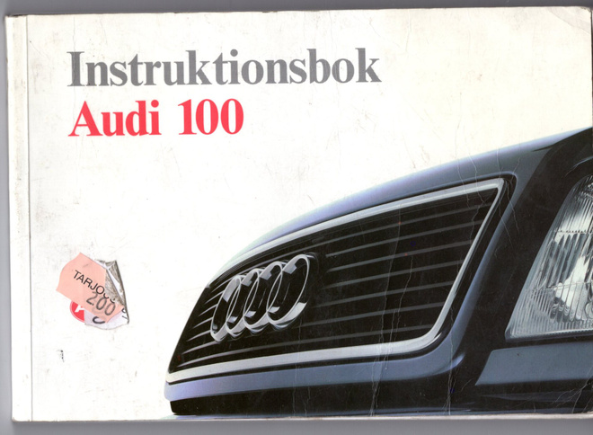 AUDI 100 INSTRUKTIONSBOK