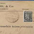 Kirjattu kirje mallin 1930 merkillä - Helsinki/Lahti 1930 - pikkukuva 2
