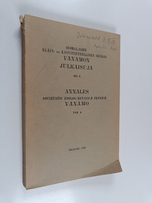 Suomalaisen eläin- ja kasvitieteellisen seuran Vanamon ju...