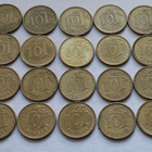 10 penniä, kaikki vuodet 1963-1982, 20 kolikkoa. Circ - pikkukuva 1
