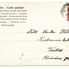 Nainen ja viuhka - vanha Carte Postale - pikkukuva 2