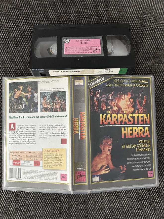 Kärpästen Herra - Lord Of The Flies 1989 VHS FI