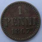 1867 1 penni tyyppi I kl6 - pikkukuva 1