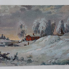 Talo kuuraisten koivujen ja hankien keskellä, p. 1912 - pikkukuva 1