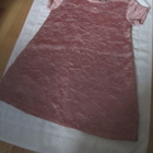Vaaleanpunainen / Roosa ryppypintainen Mekko 110 cm - pikkukuva 1