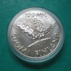100 mk hopea juhlaraha YK 50 vuotta - 1995 - pikkukuva 2