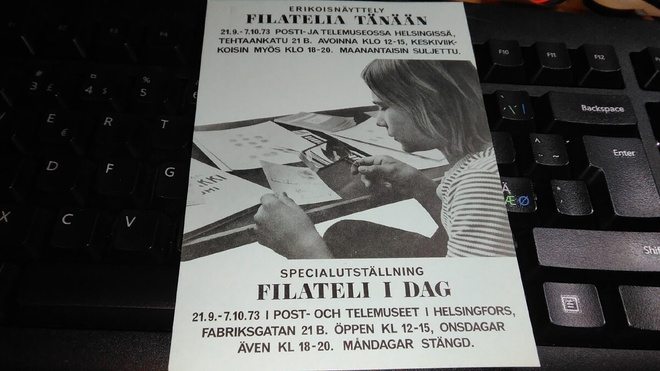Filatelia postikortti / leima 1973 -luvulta 26/2