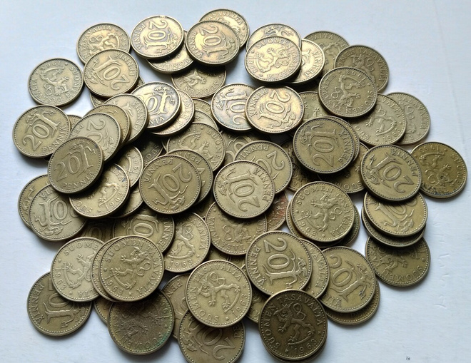 20 penniä v. 1963, 81 kpl, circ