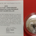 Apollo 11 silver Dollar 2019, moon landing 50 years. - pikkukuva 4