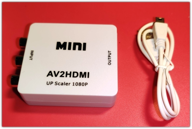 Valkoinen Minikomposiitti-AV CVBS - HDMI -adapteri #30158