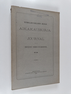 Suomalais-ugrilaisen seuran aikakauskirja 19  = Journal d...