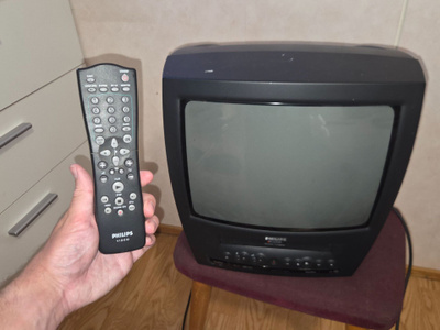 Philips 14" CRT kuvaputkitelkkari + kaukosäädin