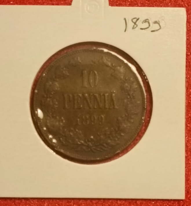 10 penniä 1899 Kiertynyt meisti variantti