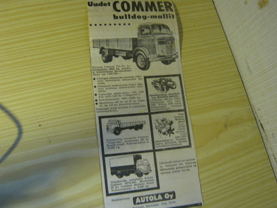 mainos Commer bulldog-mallit
