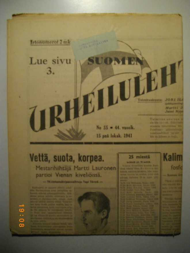 Suomen Urheilulehti Nro 55/1941 15.3)