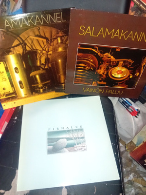 3 kpl kotimainen FOLK LP kokoelma  ( SIS POSTIKULU )
