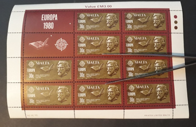 Malta 1980 - Europa CEPT 30c arkki ++